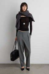 WIDE LEG TROUSER WITH DOUBLE BELT DETAIL