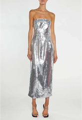True Decadence Silver Paris Cocktail Dress