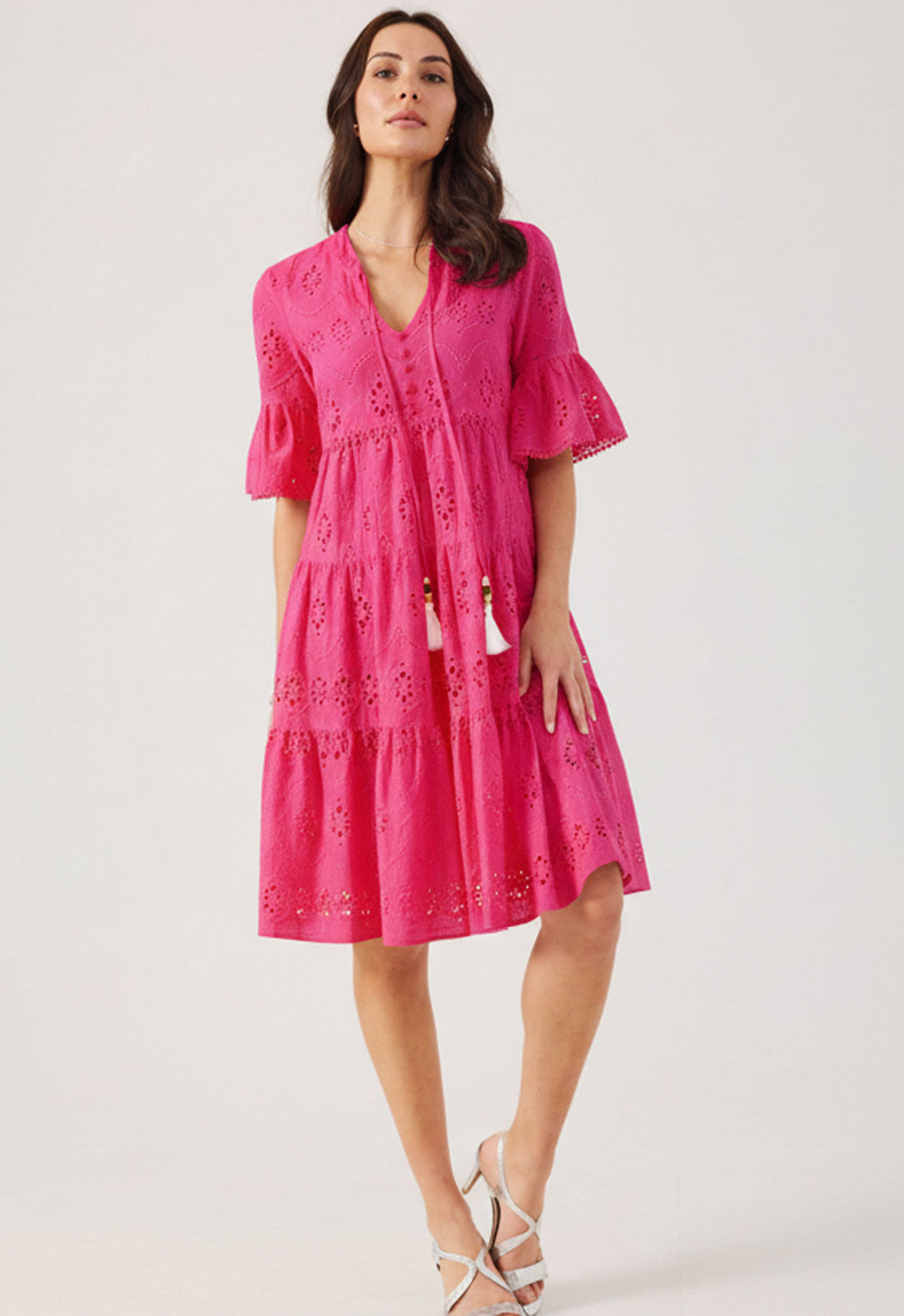 Samantha Jane Pink Phoebe Summer Dress