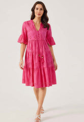 Samantha Jane Pink Phoebe Summer Dress