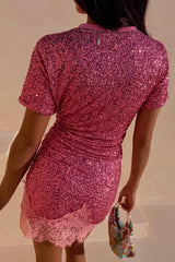 Pink Sequin T-Shirt