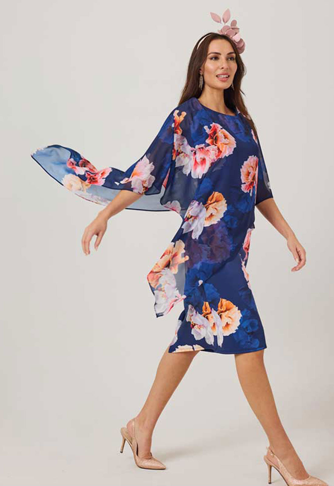 Samantha Jane Blue Rosalia Cocktail Dress