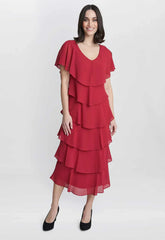 Gina Bacconi Red Rebecca Cocktail Dress