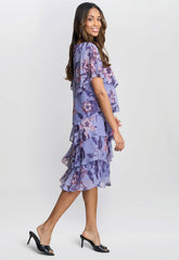 Gina Bacconi Perri Mollie Chiffon Dress with Beaded Edge