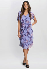 Gina Bacconi Perri Mollie Chiffon Dress with Beaded Edge