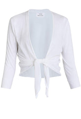 Gina Bacconi White Maya Wrap Top