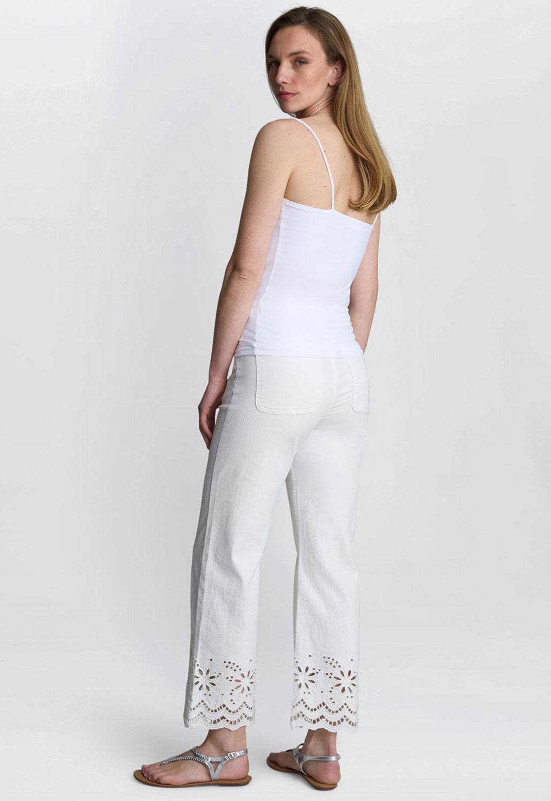 Gina Bacconi Vest With Bra Shelf in White