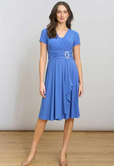 Gina Bacconi PERRI Deborah Jersey Dress With Diamonte Trim