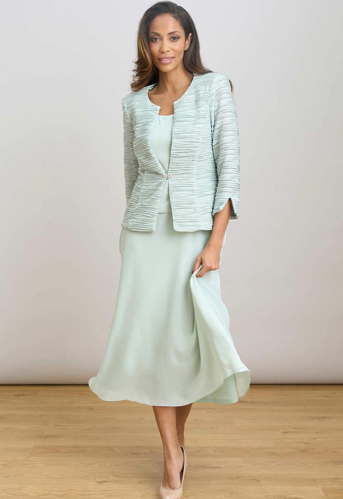 Gina Bacconi SAGE Page Fancy Jacket & Chiffon Dress