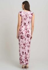 Gina Bacconi ROSE Perla Stretch Floral Diamante Trim Maxi Dress