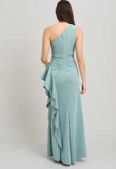 Gina Bacconi SAGE Darby One Shoulder Frill Dress