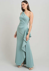 Gina Bacconi SAGE Darby One Shoulder Frill Dress