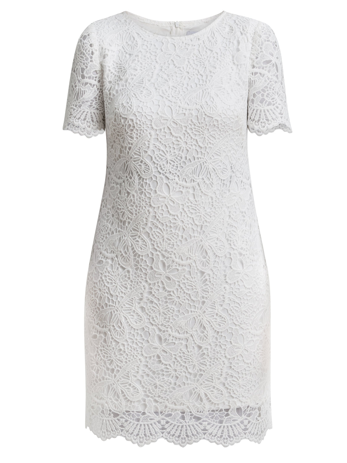 Gina Bacconi WHITE Reid Lace Shift Dress