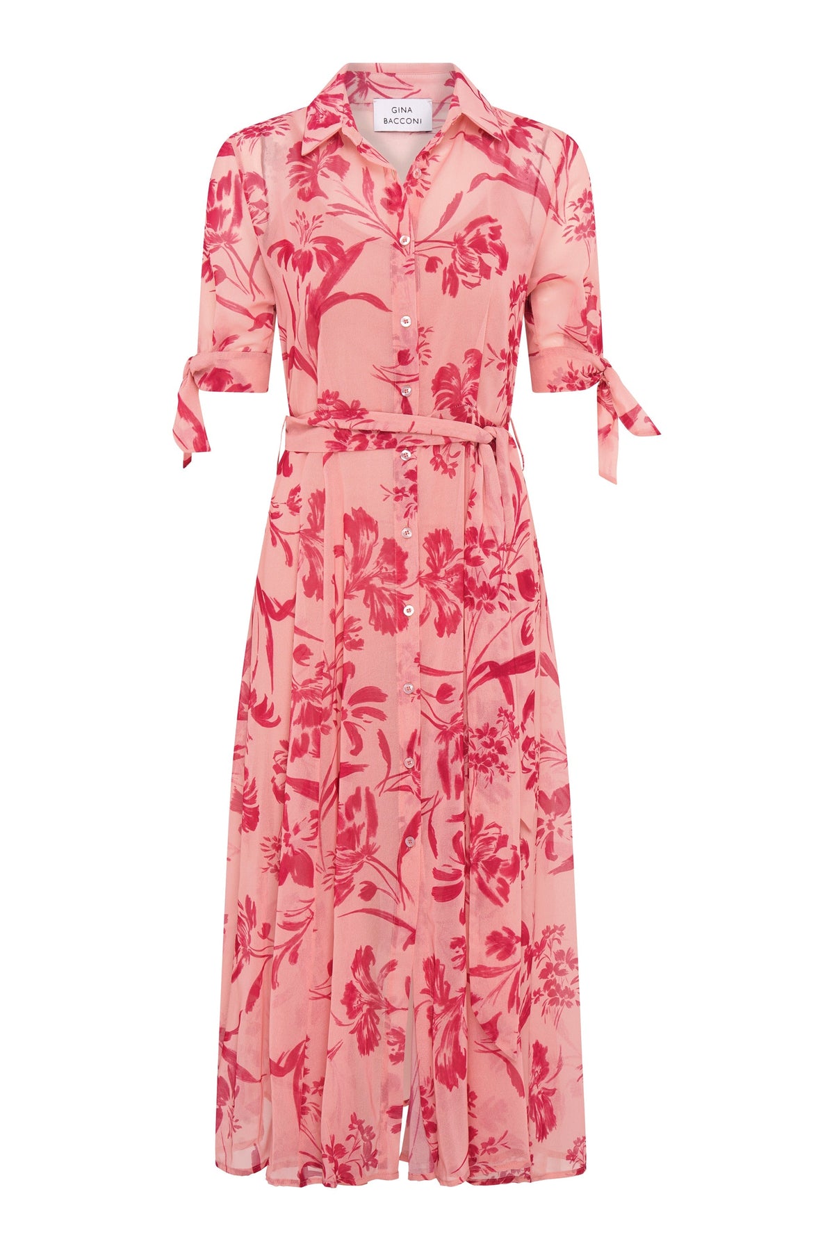 Gina Bacconi PINK Adrienne Shirt Dress