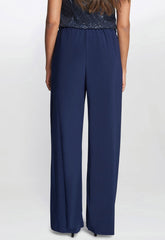Gina Bacconi Navy Sharlene Dressy Trouser