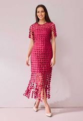 Samantha Jane Raspberry Sammi Cocktail Dress