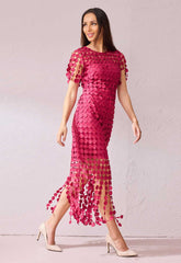 Samantha Jane Raspberry Sammi Cocktail Dress