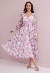 Samantha Jane Pink Serene Floral Print Dress