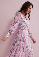 Samantha Jane Pink Serene Floral Print Dress