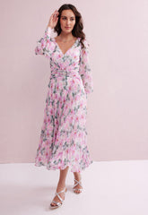 Samantha Jane Pink Serene Floral Print Dress