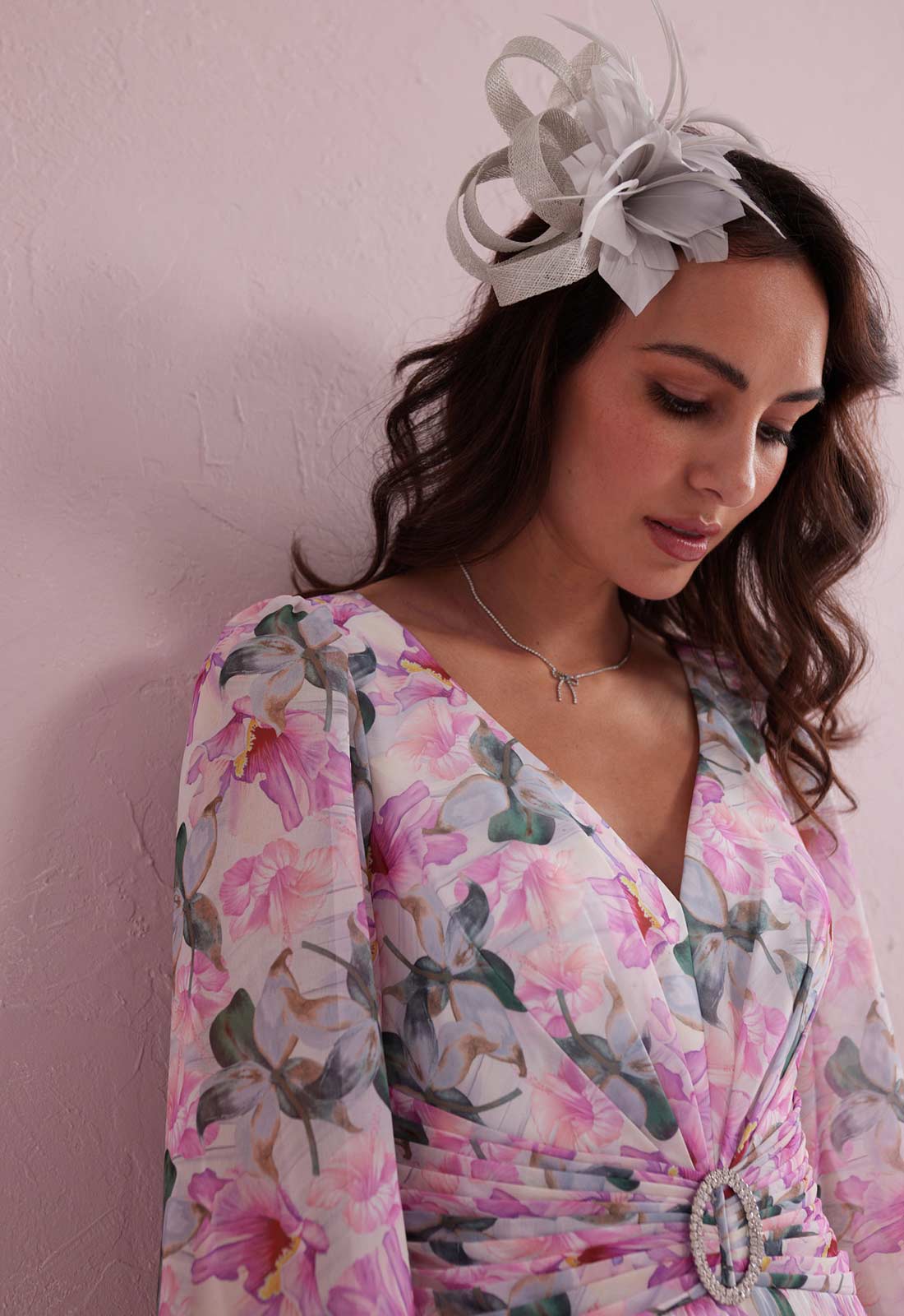 Samantha Jane Pink Serene Floral Print Dress
