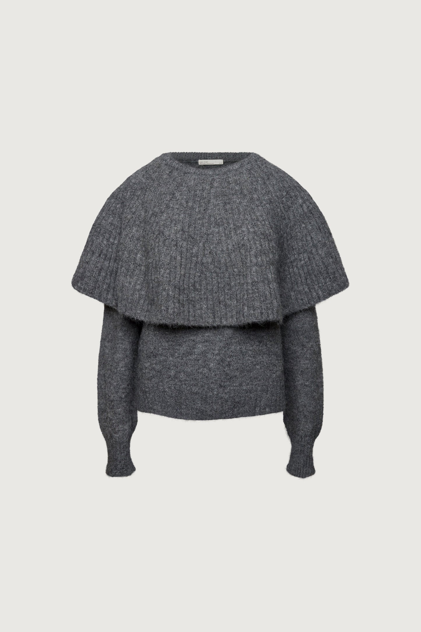 CHUNKY RIBBED CAPE SWEATER SET