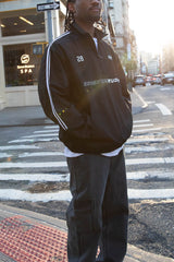 NYLON GRAPHIC PRINT QUARTER-ZIP PULLOVER