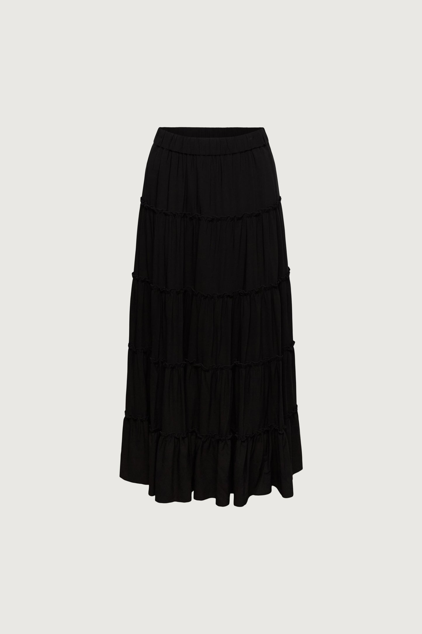 TIERED MIDI SKIRT