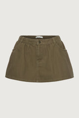MINI CANVAS PLEATED SKORT