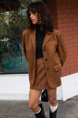 VEGAN SUEDE MINI SKIRT
