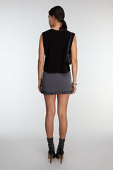 RUFFLE HEM MINI SKIRT