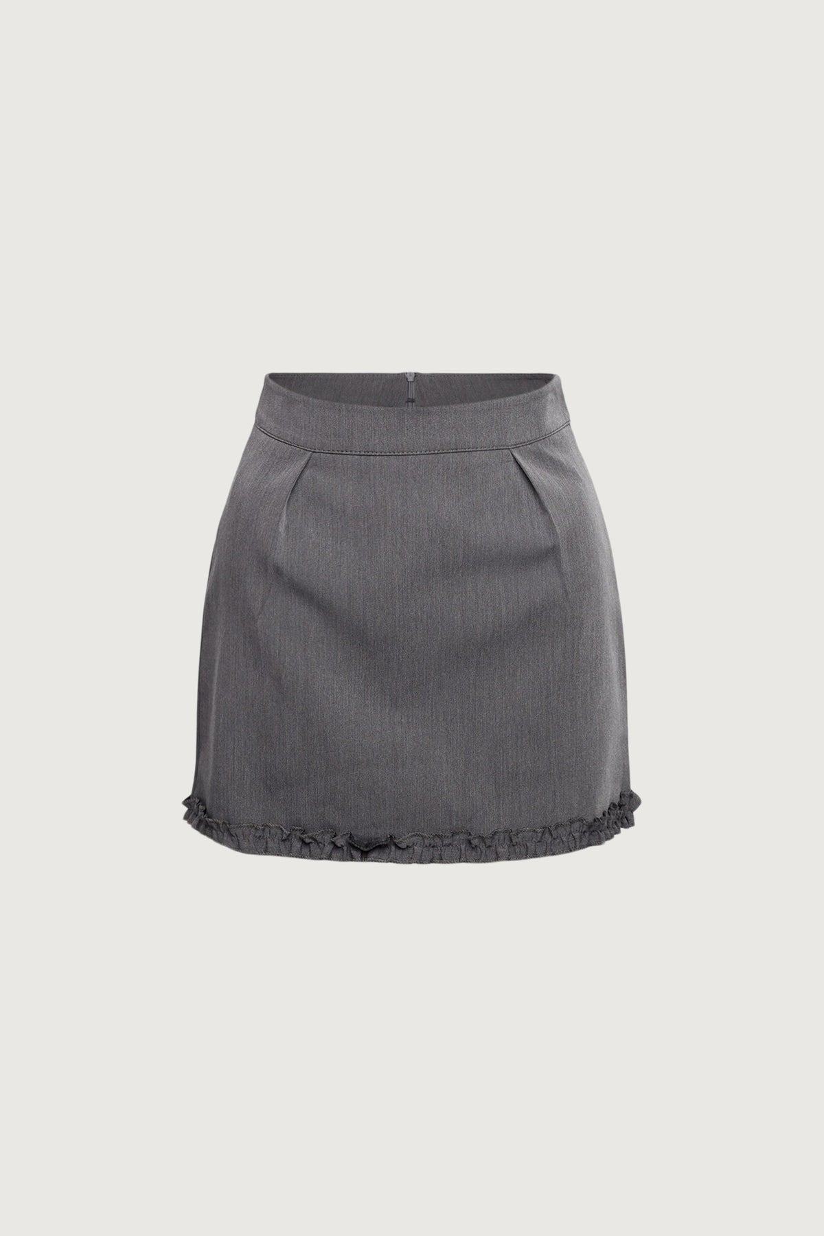 RUFFLE HEM MINI SKIRT