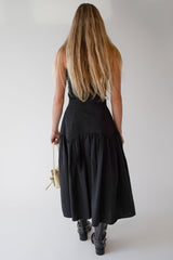NYLON PLEATED MIDI SKIRT