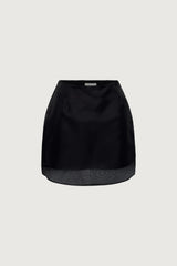 SHEER LAYERED MINI SKIRT