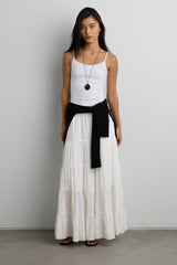 TIERED MAXI SKIRT