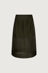 SHEER ORGANZA MIDI SKIRT