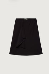 FRONT DRAPE MIDI SKIRT