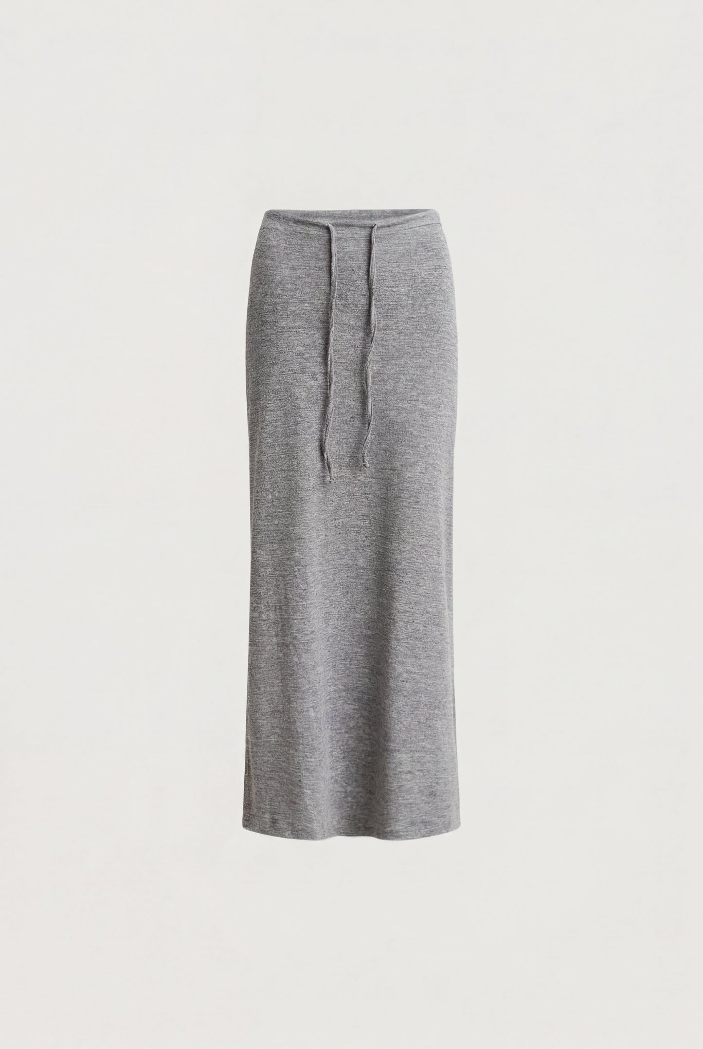 TEXTURED DRAWSTRING MAXI SKIRT
