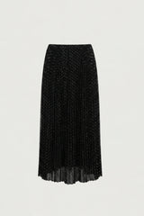 POLKA DOT ACCORDIAN MAXI SKIRT