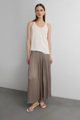 WRINKLE EFFECT MAXI SKIRT