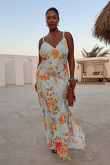 Sky Blue Floral Sofia Dress