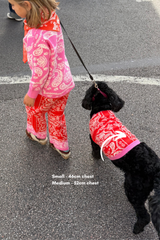 Red and Pink Bandana Dog Jumper