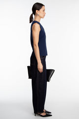 BUTTON FRONT KNIT SLEEVELESS VEST
