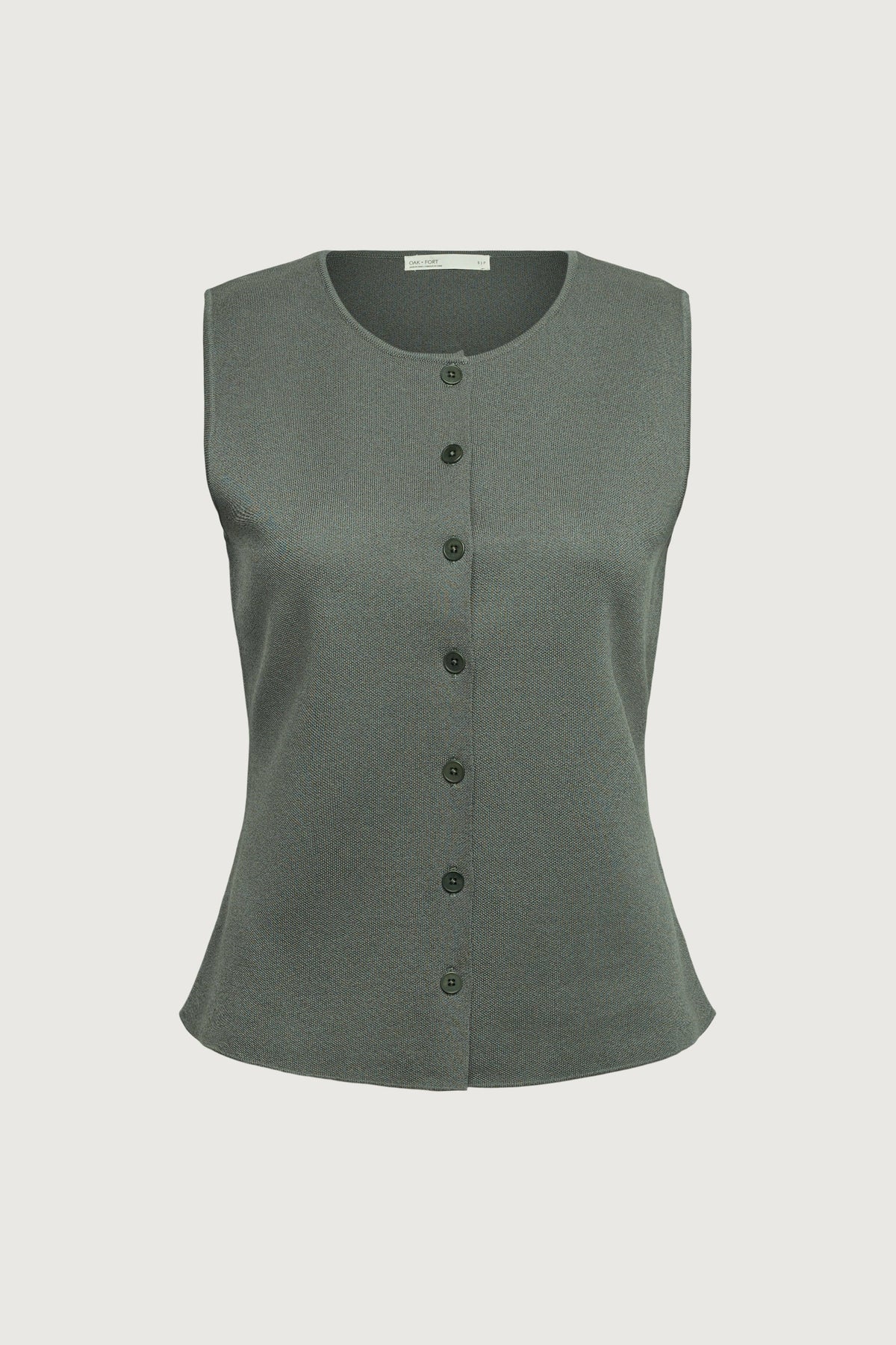 BUTTON FRONT KNIT SLEEVELESS VEST