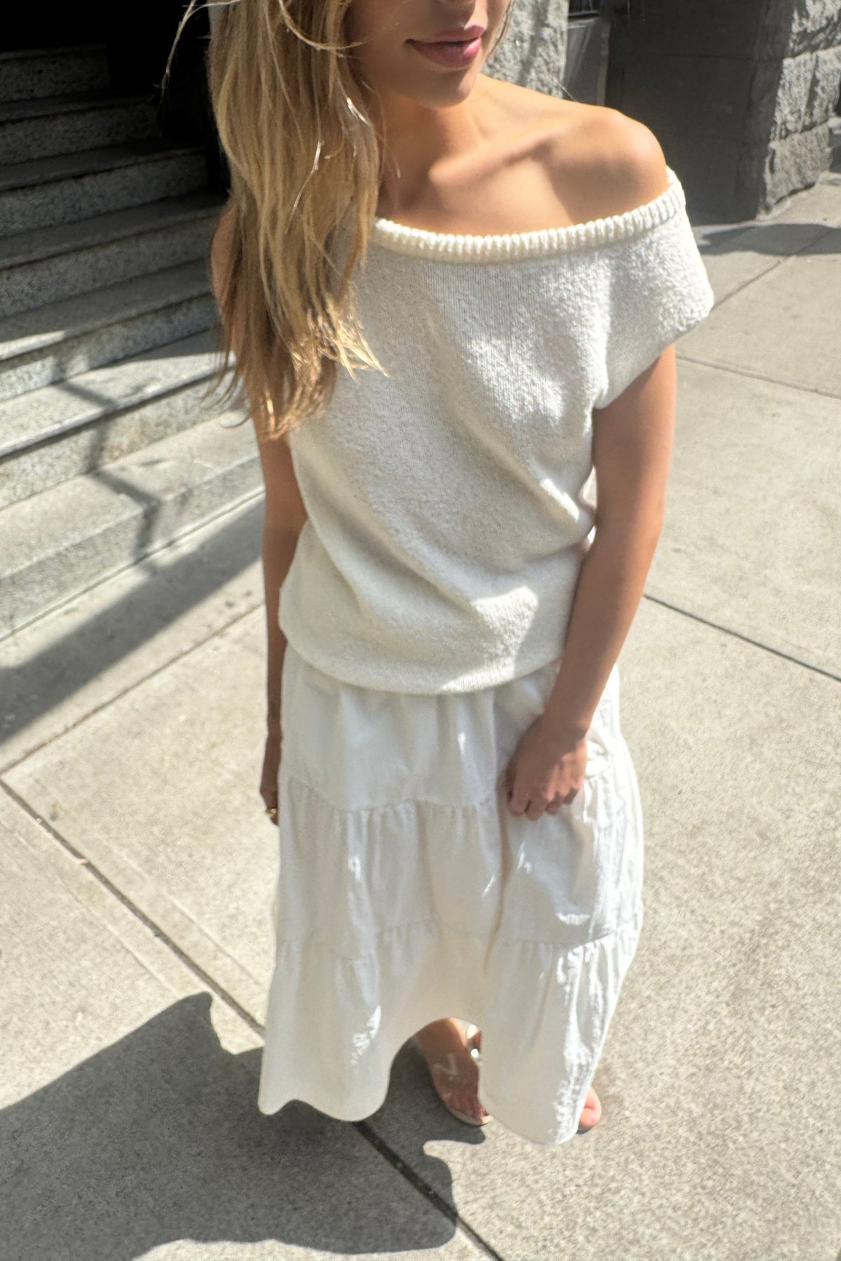 RELAXED OFF THE SHOULDER SWEATER