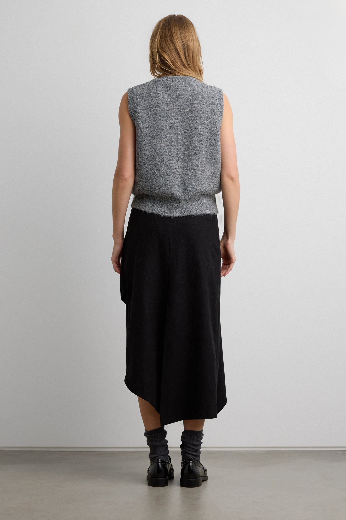MOHAIR KNIT BUTTON FRONT SWEATER VEST