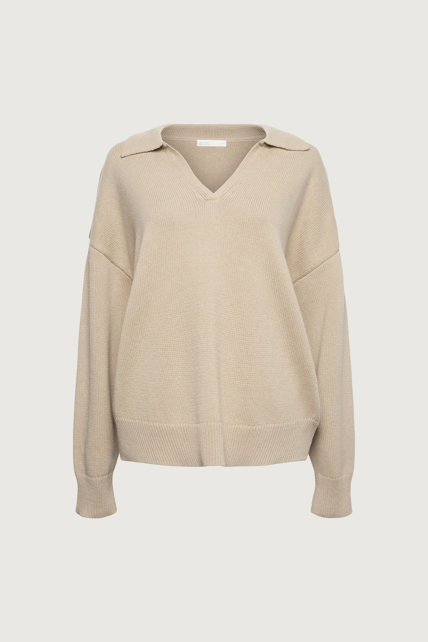 COLLARED CHUNKY KNIT SWEATER