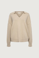 COLLARED CHUNKY KNIT SWEATER