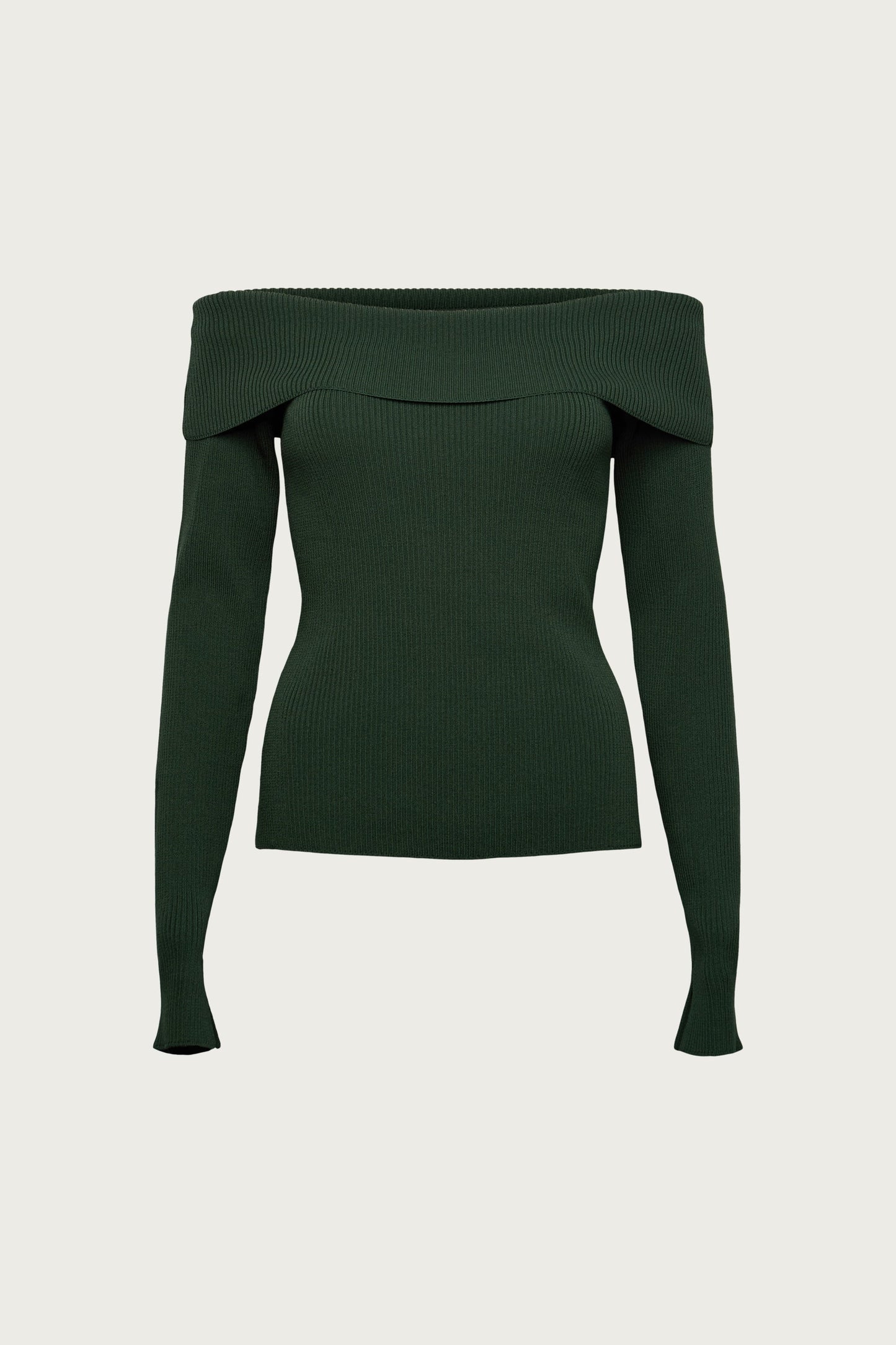 RIBBED OFF THE SHOULDER SWEATER