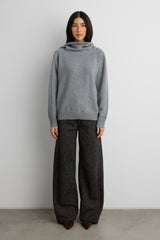 OFF THE SHOULDER SLOUCHY SWEATER HOODIE